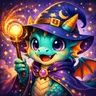 A vibrant cartoon dragon avatar with a friendly smile, featuring multicolored scales and expressive eyes.